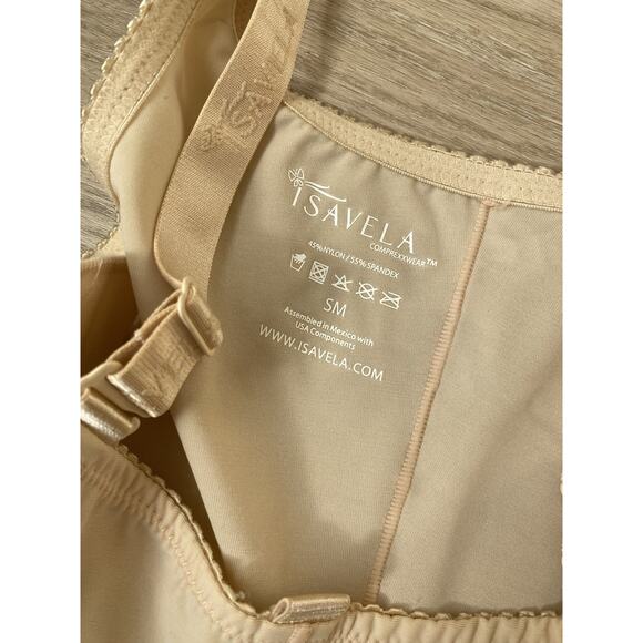 Isavela Beige Full Body Shapewear Bodysuit S High Compression Post Surgery Zip - Picture 7 of 12